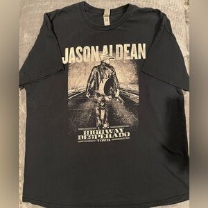 Jason Aldean Black Highway Desperado Tour Graphic Tshirt size XL